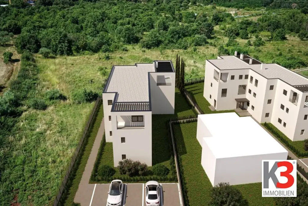 K3 - POREC - PENTHOUSE - unweit vom Zentrum entstehen 2 neue Wohnanlagen mit je 5 Einheiten - 800 Meter zum Meer