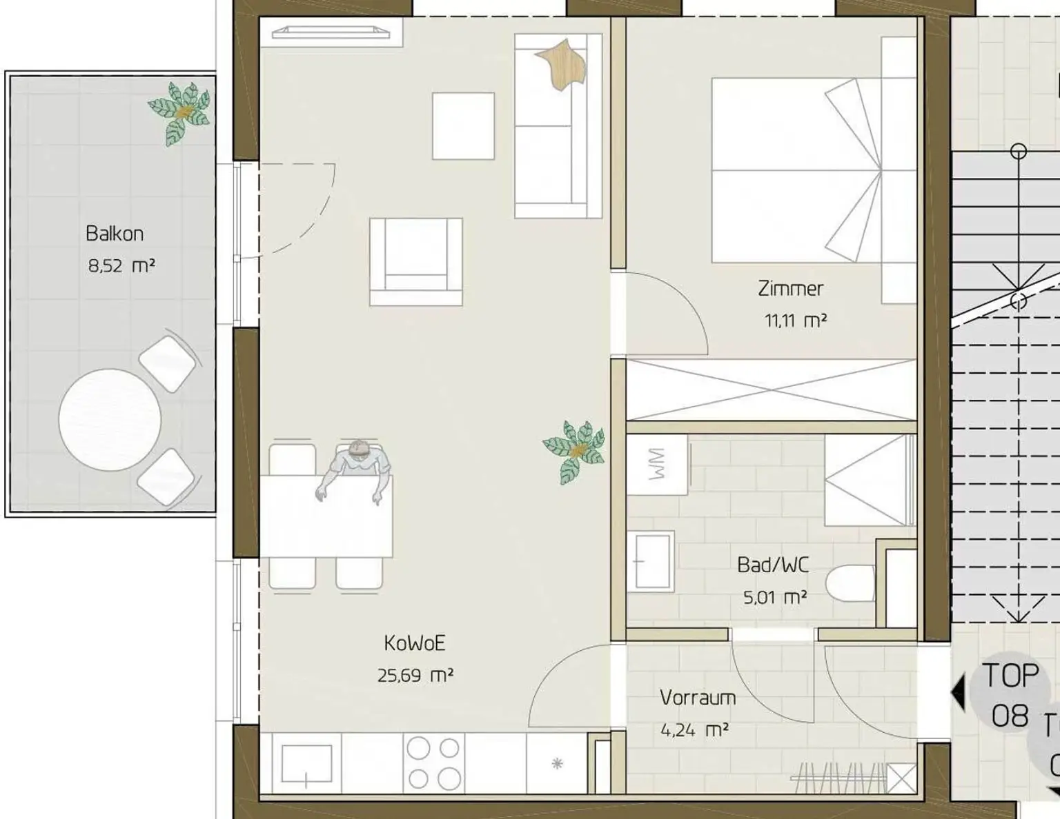 SÜDBLICK Eggenberg - Exklusive 2-Zimmer-Wohnung - PROVISIONSFREI