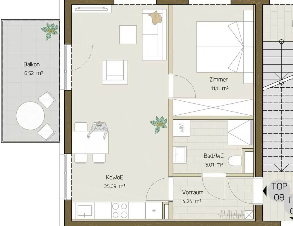 SÜDBLICK Eggenberg - Exklusive 2-Zimmer-Wohnung - PROVISIONSFREI