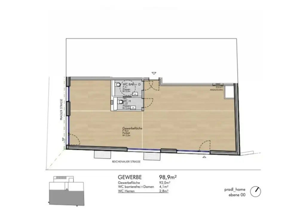 Wunderschöne und individuell gestaltbare Gewerbeeinheit in toller Lage von Pradl
