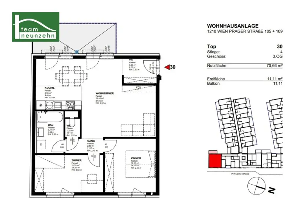 Neubauwohnungen in Wien 1210 – Moderne Wohnqualität in gefragter Lage zwischen SCN und Lorettowiese
