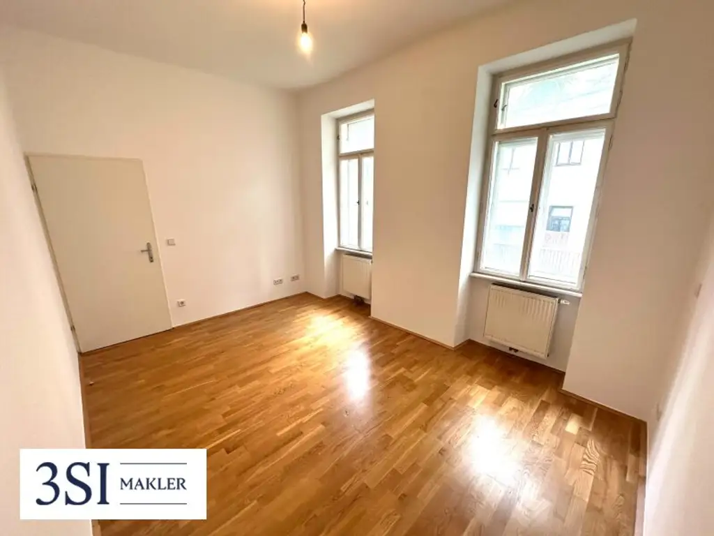 Potentieller Balkon in den begrünten Innenhof - Ruhige 3-Zimmer-Altbauwohnung - in Top-Lage des 3. Bezirks