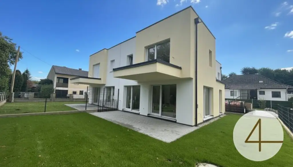 Top-Neubau in Markgrafneusiedl: 5-Zimmer-Ziegelhaus mit Eigengarten, Balkonen 2 Stellplätze – schlüsselfertig!