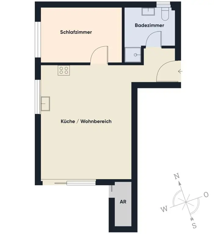 Moderne 2-Zimmer-Wohnung mit Terrasse, Garten und bester Anbindung