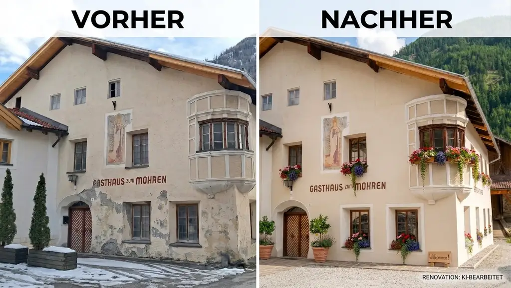 Exklusives Immobilienangebot: Historisches Juwel „Gasthaus“ im Herzen von Pfunds - Tradition trifft modernes Wohnen