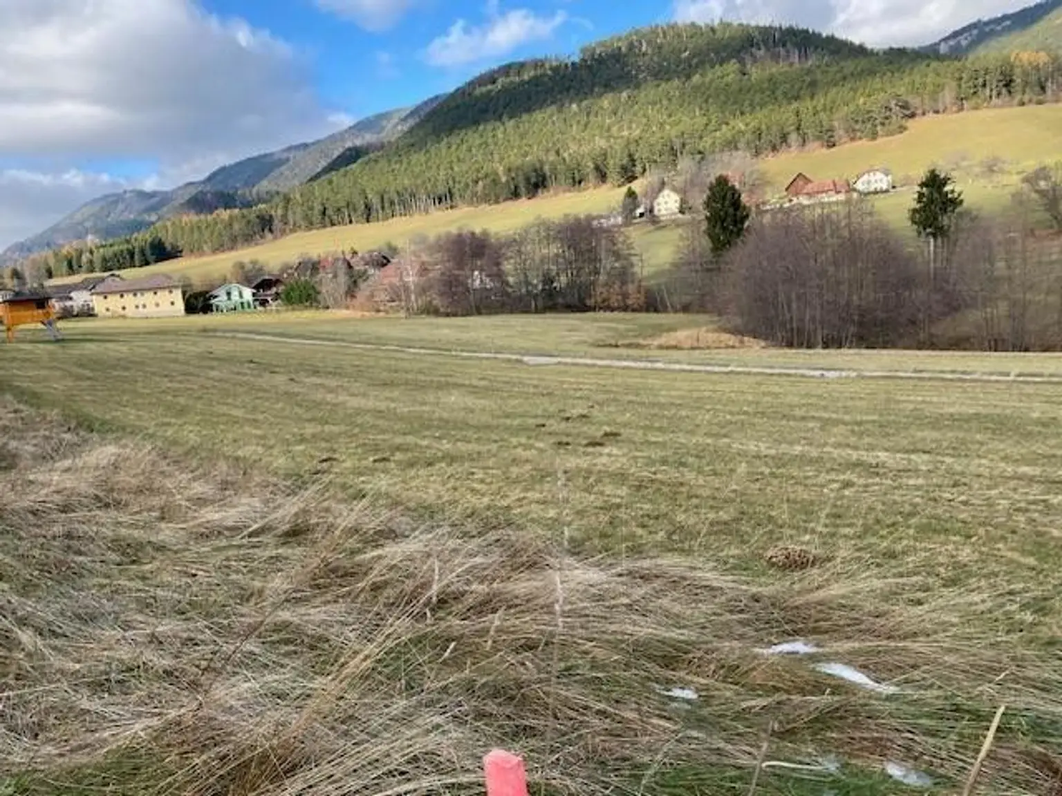 Blick von der oberen Grundstücksgrenze