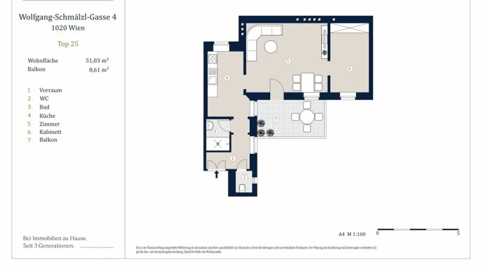 Helle 2-Zimmer-Wohnung, Nähe Prater