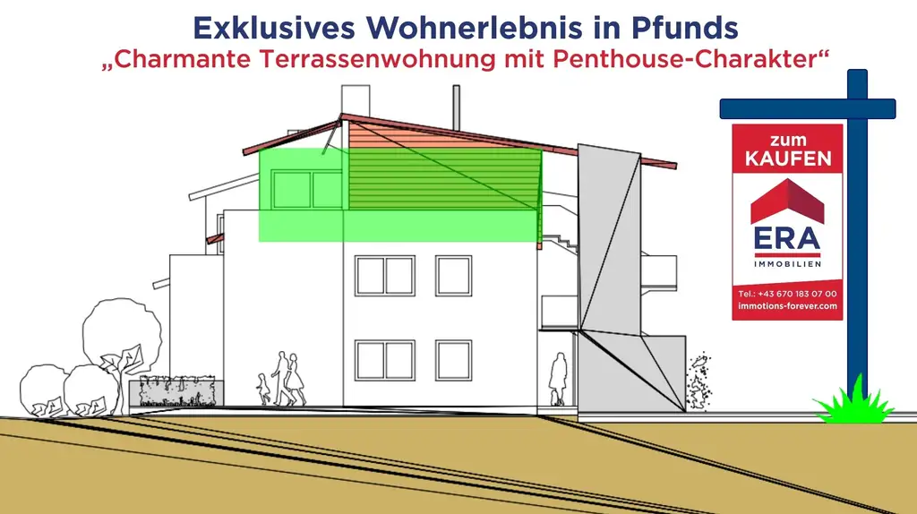 Exklusives Wohnerlebnis in Pfunds: Charmante Terrassenwohnung mit Penthouse-Charakter