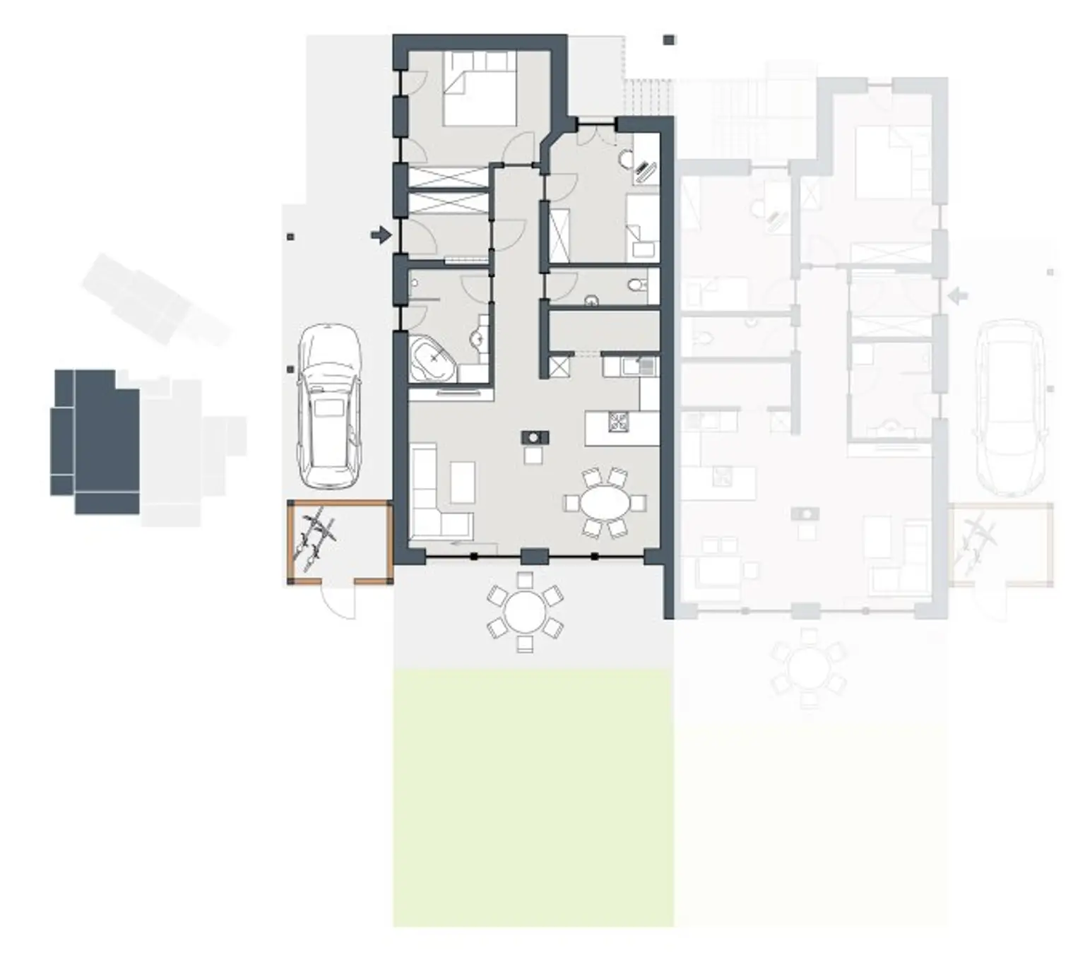 Grundriss Wohnung Erdgeschoss Top1