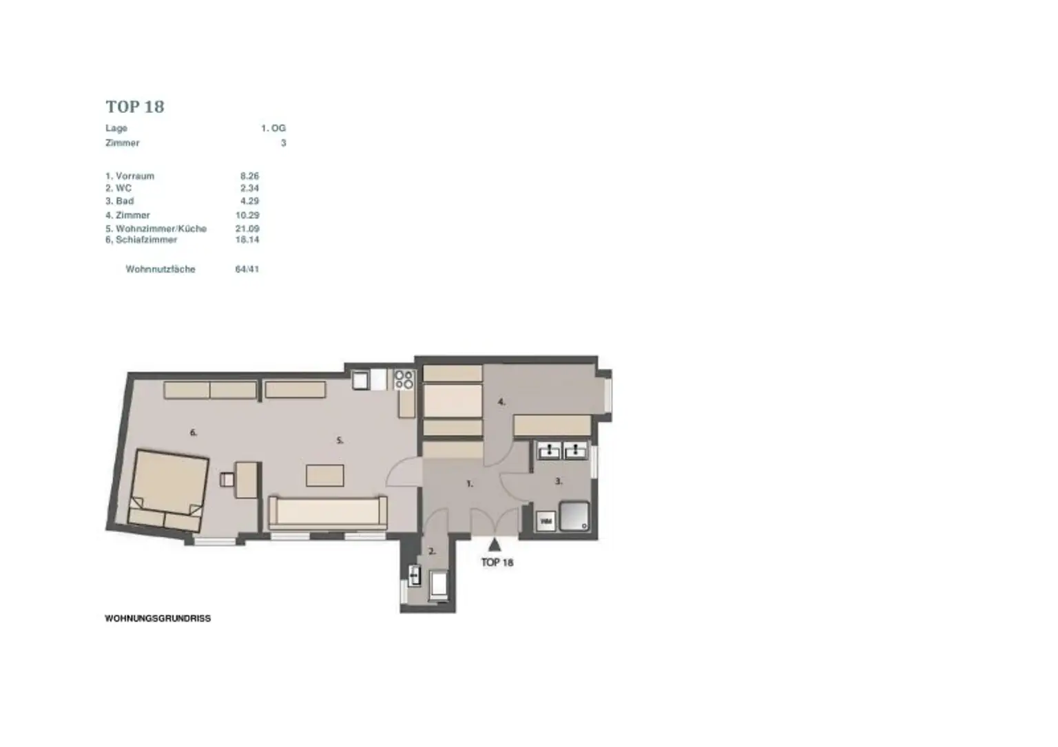 Altbau-Cityapartment komplett hofseitig & ruhig – sofort bezugsfertig | 3 Zimmer