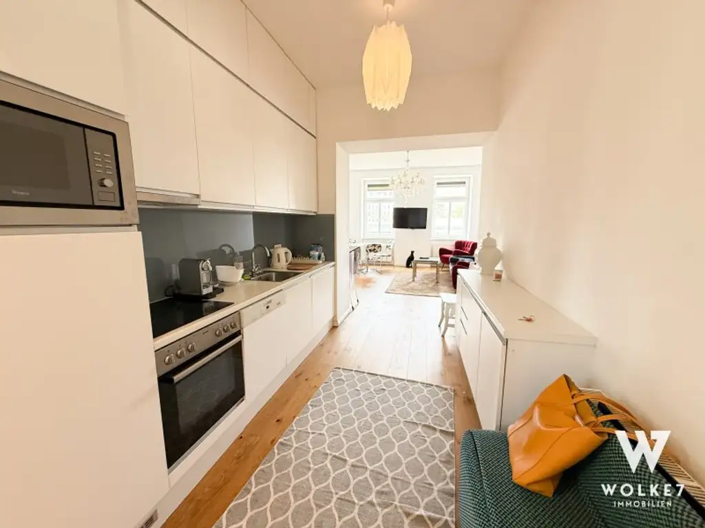 Stilvoller Luxus trifft Altbauflair – Traumhafte 3-Zimmer-Wohnung im 15. Bezirk