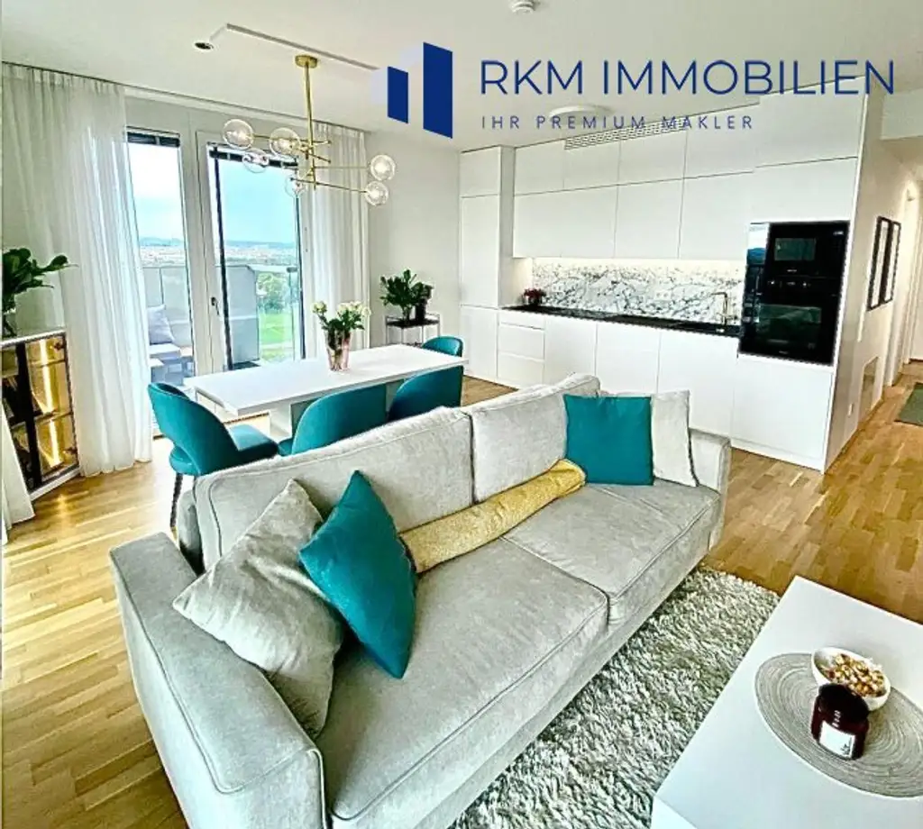 Exklusive und moderne 3-Zimmer-Wohnung mit Balkon in 1020 Wien – Einzigartige Aussicht, Marina Tower, VIP - Location