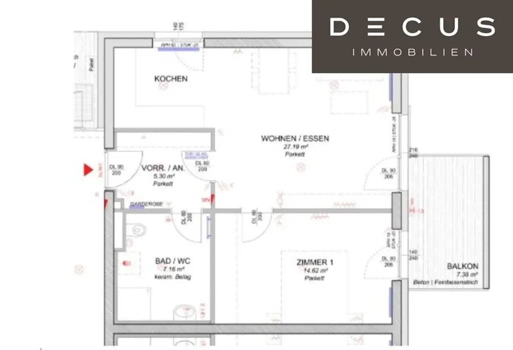 | WUNDERSCHÖNER ULMENHOF | 2-ZIMMER WOHNUNG | BALKON