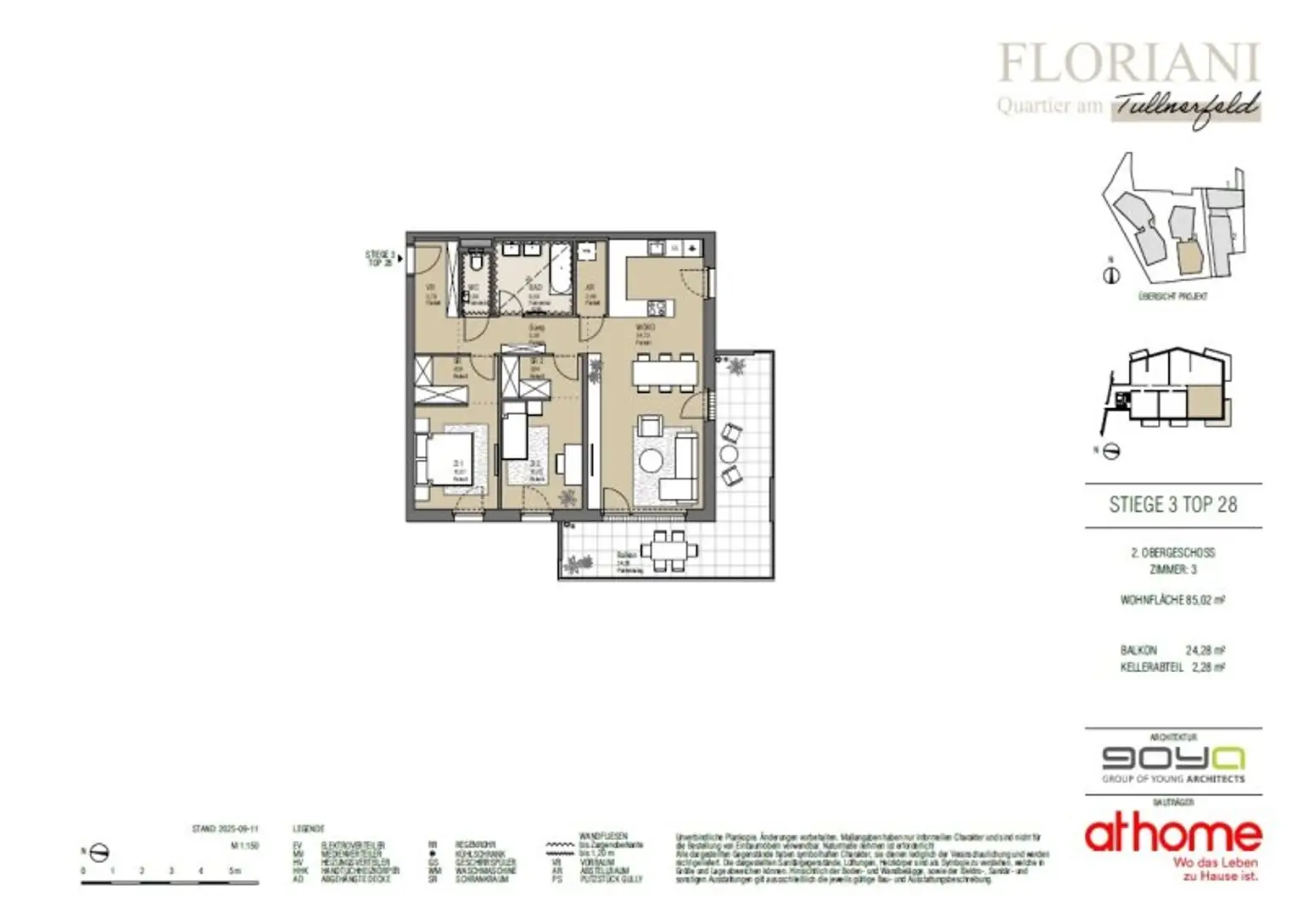 FLORIANI – Quartier am Tullnerfeld - 3 Zimmer mit toller Außenfläche und perfekter Ausrichtung (S/W)  - Bahnhof Tullnerfeld in der Nähe