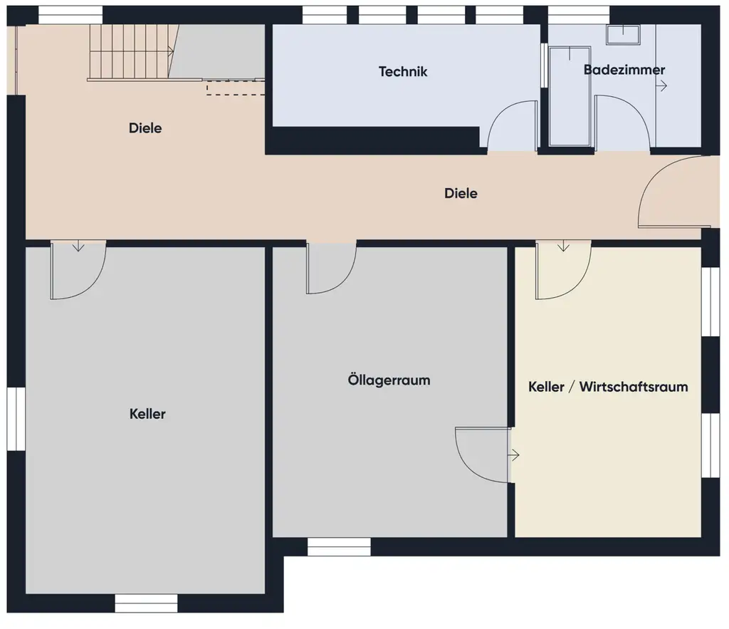 Grundrissplan ohne Maßstab KG