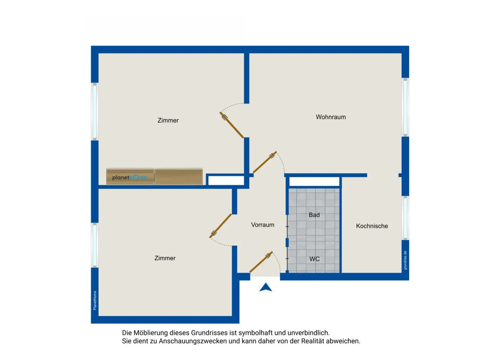 Grundriss der Wohnung