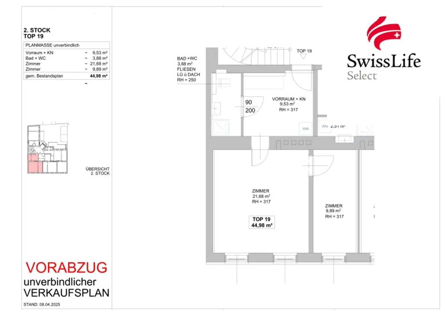 + Lerchenfeld Living + Sanierte und revitalisierte 2 Zimmer Wohnung mit Fußbodenheizung + PV-Anlage + Luftwärmepumpe