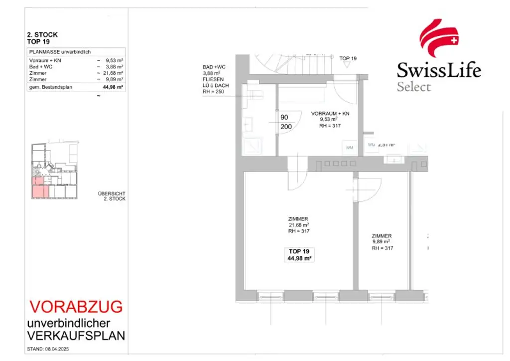 + Lerchenfeld Living + Sanierte und revitalisierte 2 Zimmer Wohnung mit Fußbodenheizung + PV-Anlage + Luftwärmepumpe