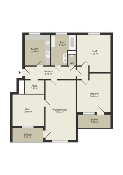 4-Zimmer Familienhit mit 2 Loggien in 1200 Wien!