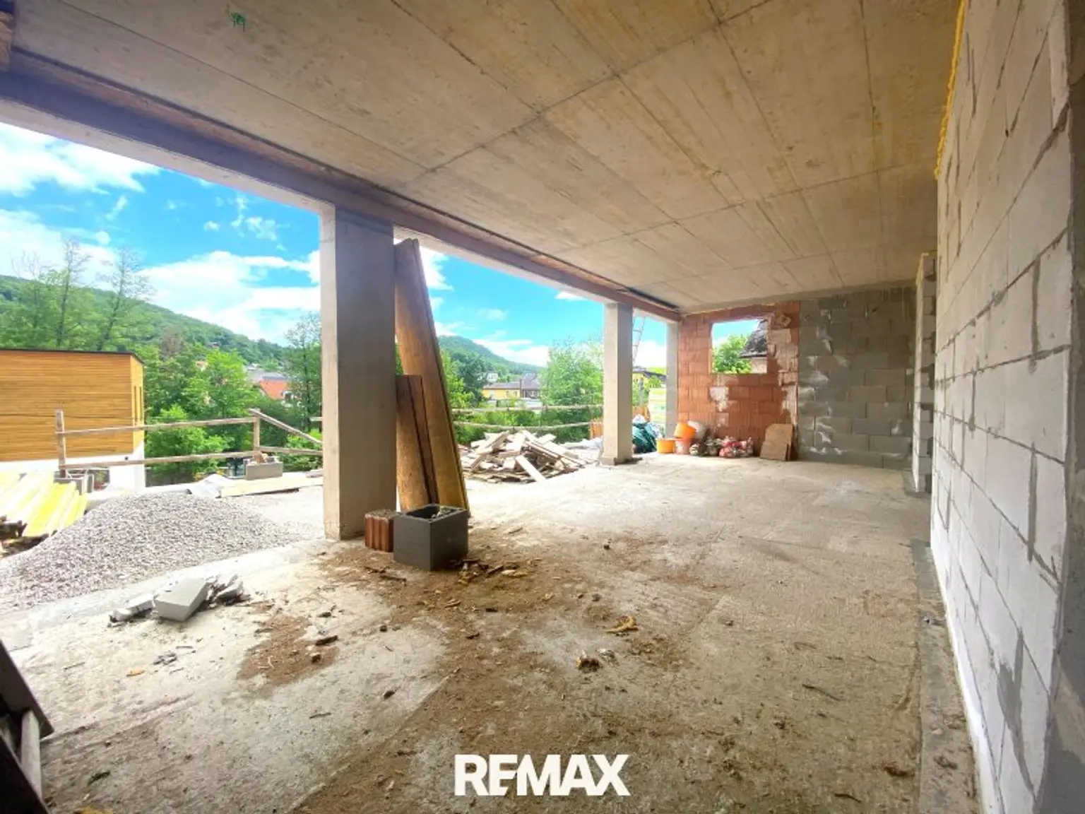 Rohbau Wohnzimmer