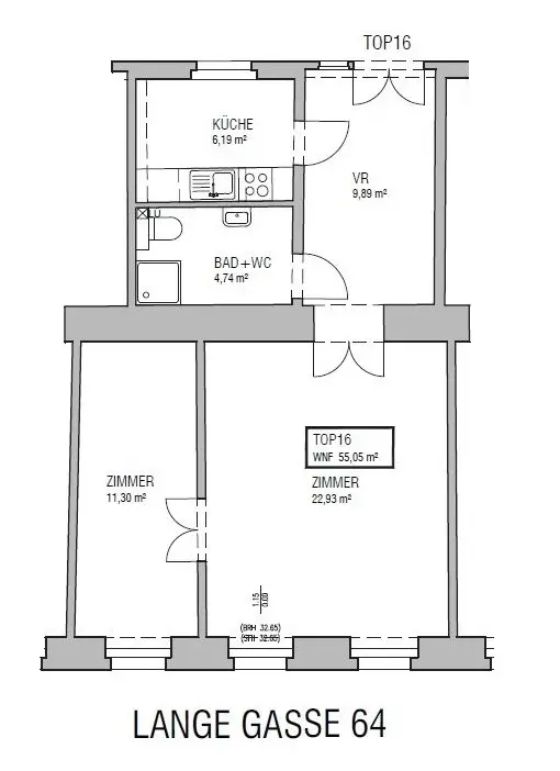 Gemütliche 2-Zimmer-Wohnung -
Parkblick - Nähe Altes AKH!