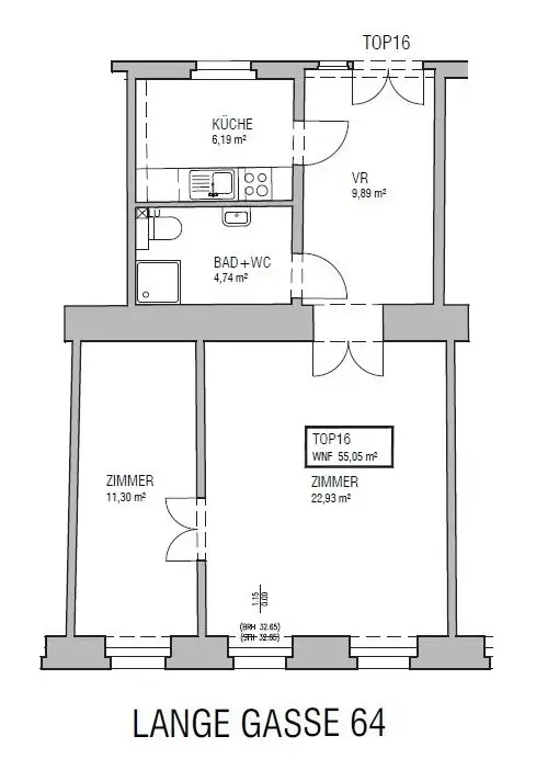 Gemütliche 2-Zimmer-Wohnung -
Parkblick - Nähe Altes AKH!