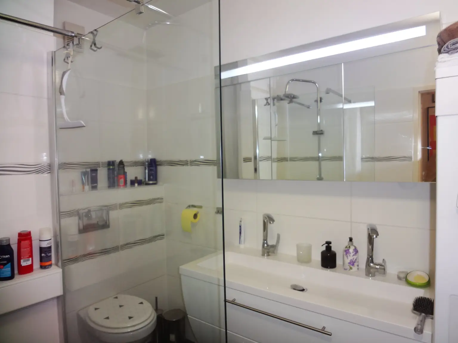 Badezimmer mit Dusche und WC