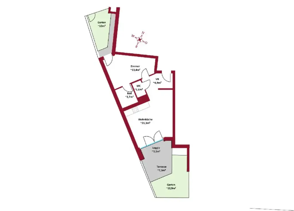 Gartenwohnung - ERSTBEZUG I  ca. 33m² Außenfläche I Maßküche I Tiefgarage I Donau-Nähe I Fußbodenheizung I Fernwärme I