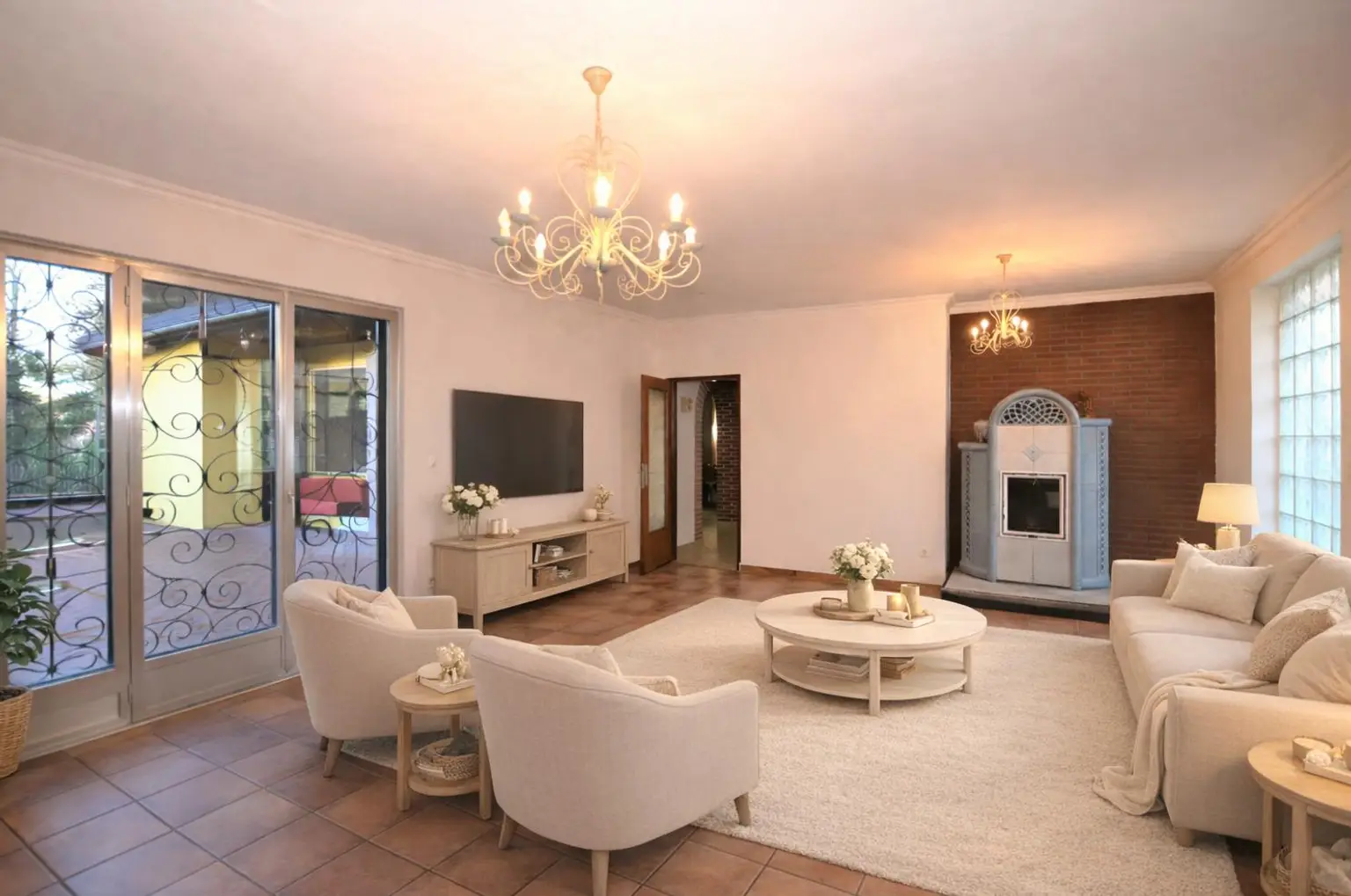 Wohnzimmer (virtuell eingerichtet)