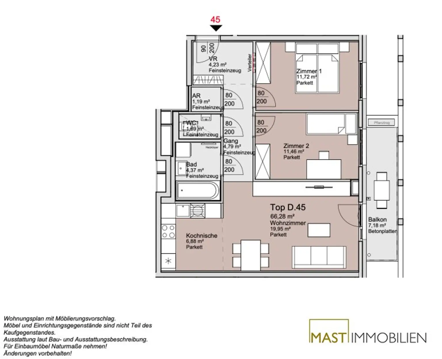 6. Stock! 3 Zimmer Wohnung unweit der Alten Donau!