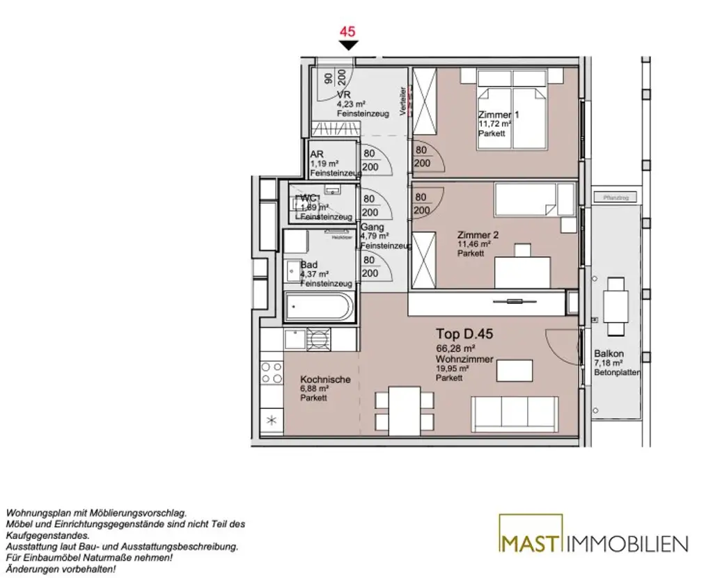 6. Stock! 3 Zimmer Wohnung unweit der Alten Donau!