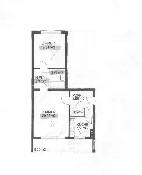 Gepflegte 2-Zimmer-Wohnung mit Loggia und KFZ-Stellplatz!