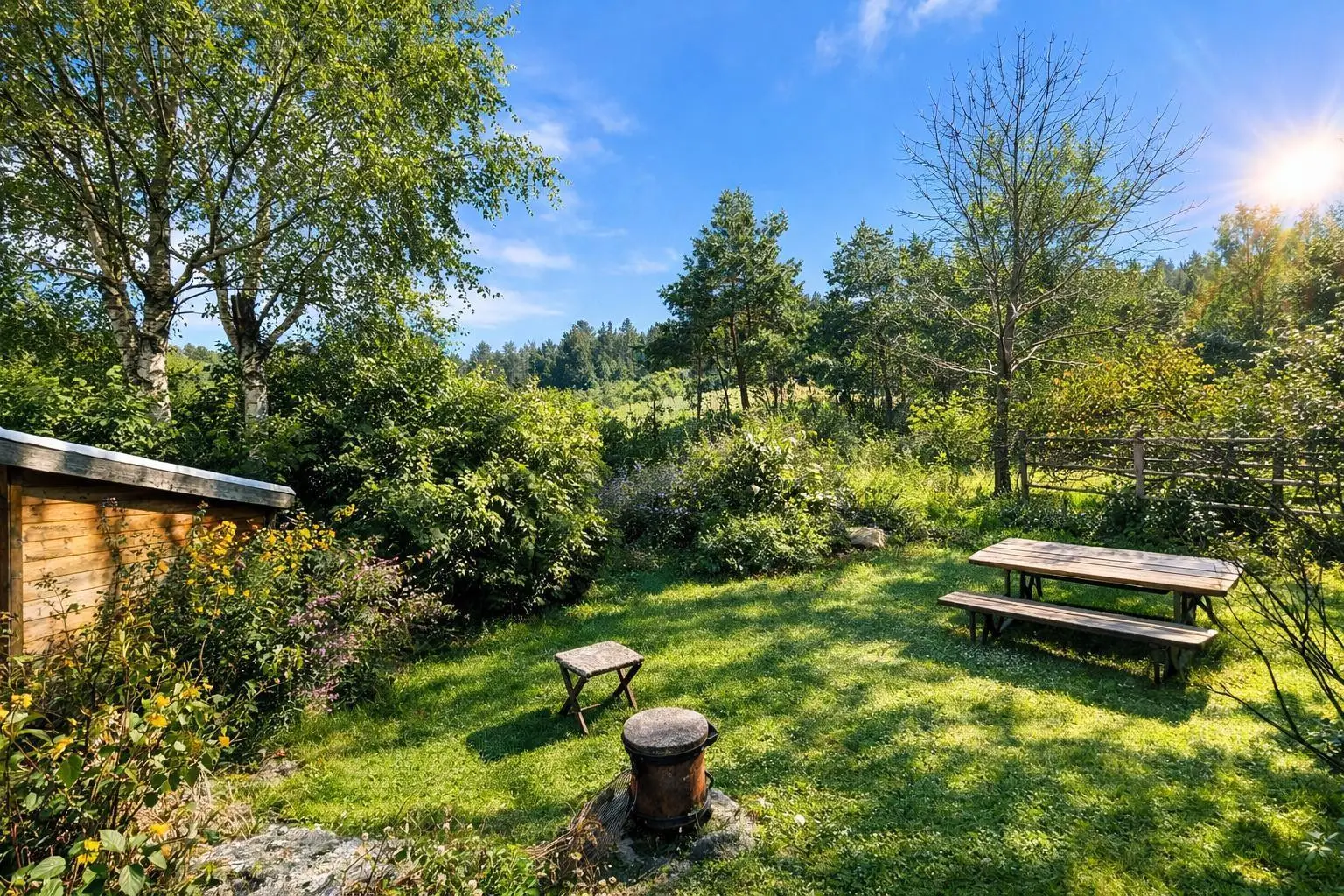 Garten im Sommer