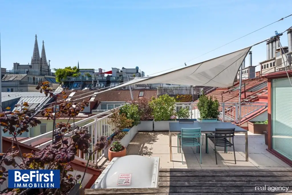 Charmantes, großzügiges Dachterrassenjuwel in phantastischer Lage nahe Votivkirche