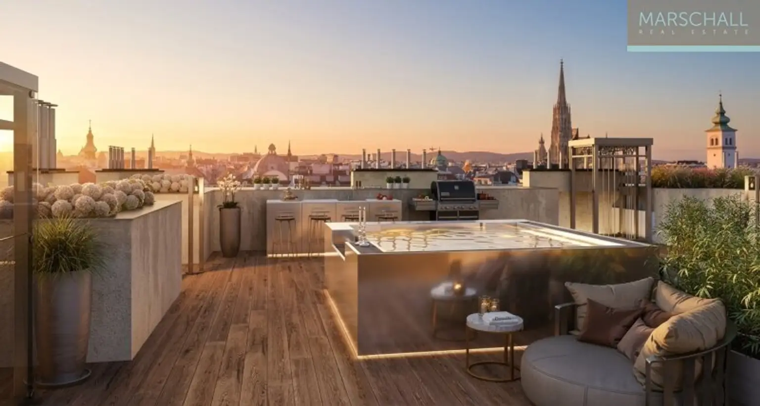 Dachterrasse Morgenstimmung