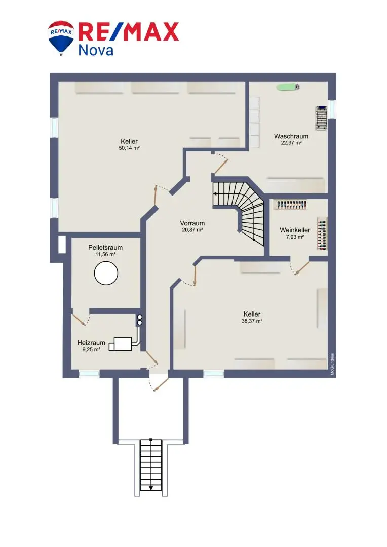 Grundriss schematisch Keller