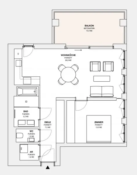 ++MOLLARD 50++ perfekte 2-Zimmer-Wohnung mitten im Herzen der Stadt (2/9)