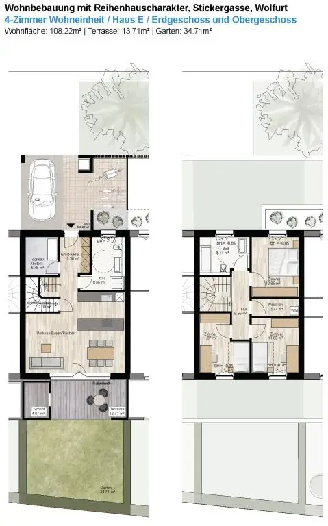 Haus E Grundriss ohne Maßstab