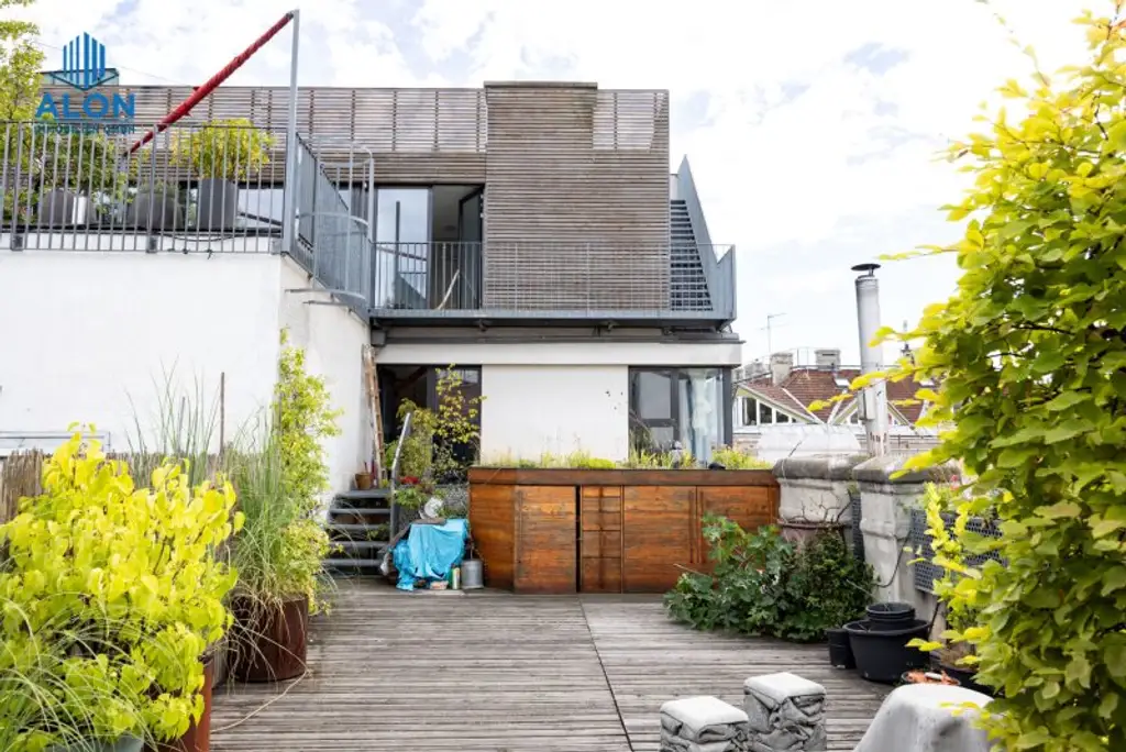 Wunderschöne 4-Zimmer DG-Wohnung mit 2 Terrassen | Garage optional mietbar | Klimaanlage | Nähe Augarten/Taborstraße
