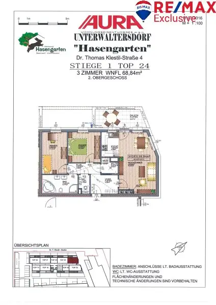 Wohlfühloase im Dachgeschoss: 3-Zimmer-Wohnung mit Balkon in Unterwaltersdorf!