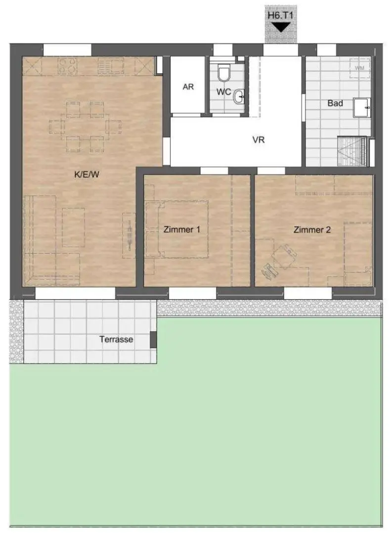 Neubau Gartenwohnung in Werndorf in Ruhelage/ Haus 6 Top 1