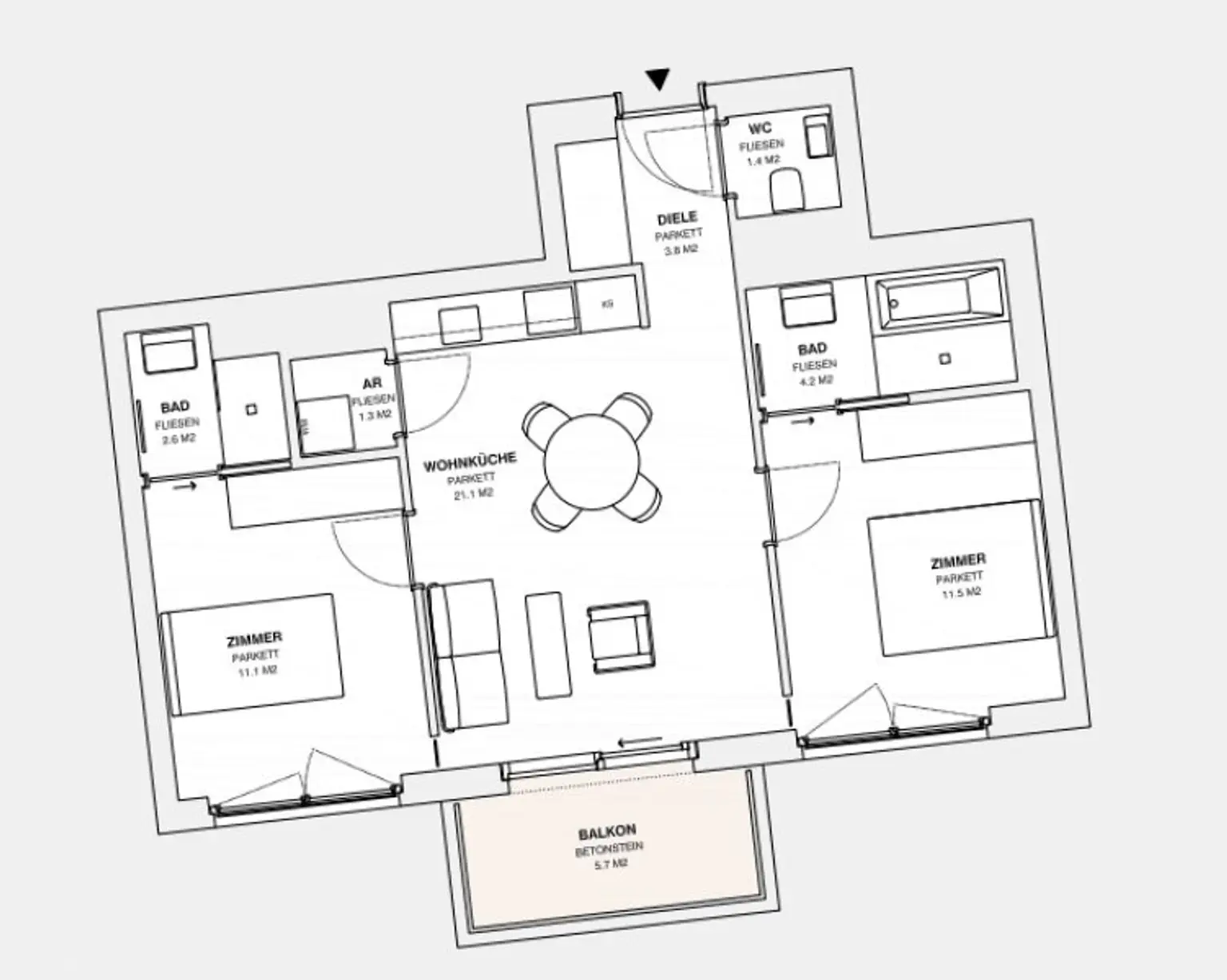 ++MOLLARD 50++ außergewöhnliche 3-Zimmer-Wohnung mitten im Herzen der Stadt (1/24)