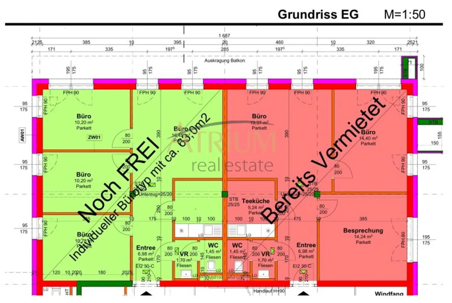 Provisionsfrei - Moderne Büros und Gewerbehallen auf privatem Firmengelände.