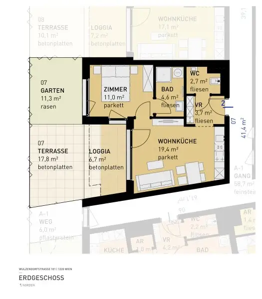 PROVISIONSFREI - Aspern Flats 101 - Ihr Traum vom Eigenheim im Grünen