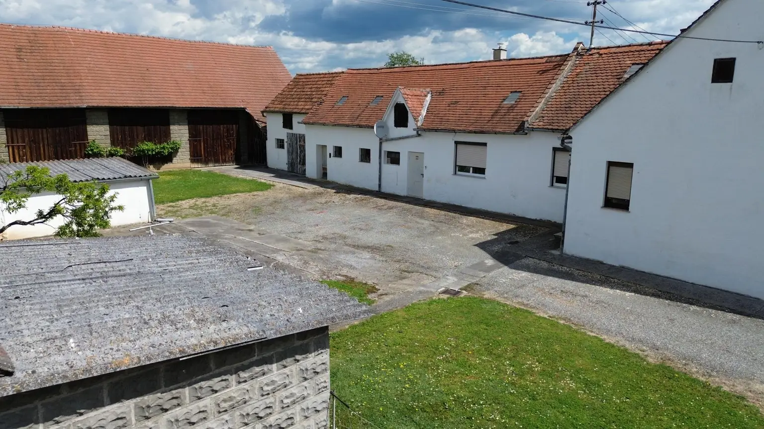 Drohnenansicht Innenhof