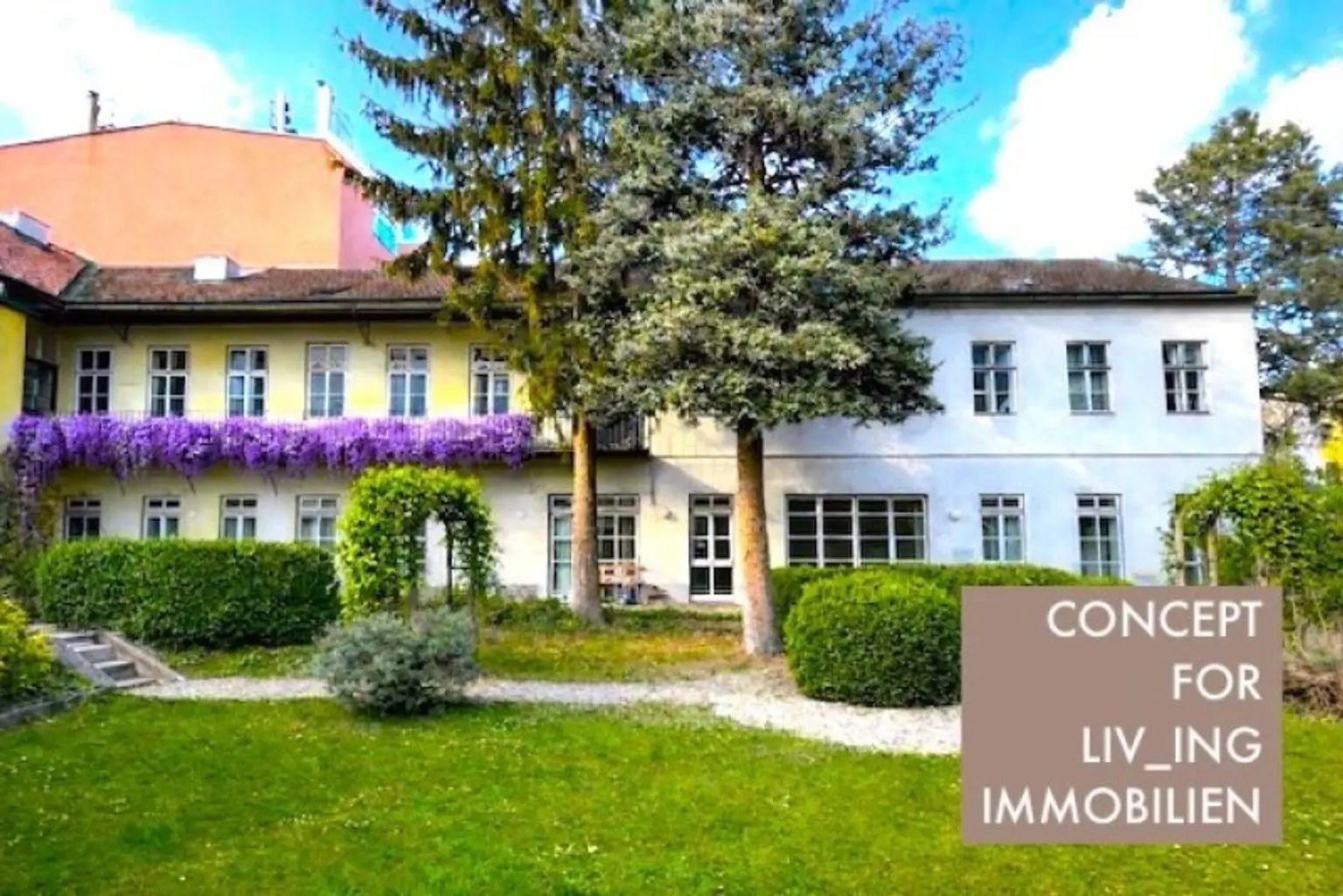 4 Zimmer Altbauflair in Altwiener Fuhrwerkerhaus. 88m2. Idyllischer Allgemeingarten. Sanierungsbedarf. Nahe Schloss Schönbrunn &Hietzing.