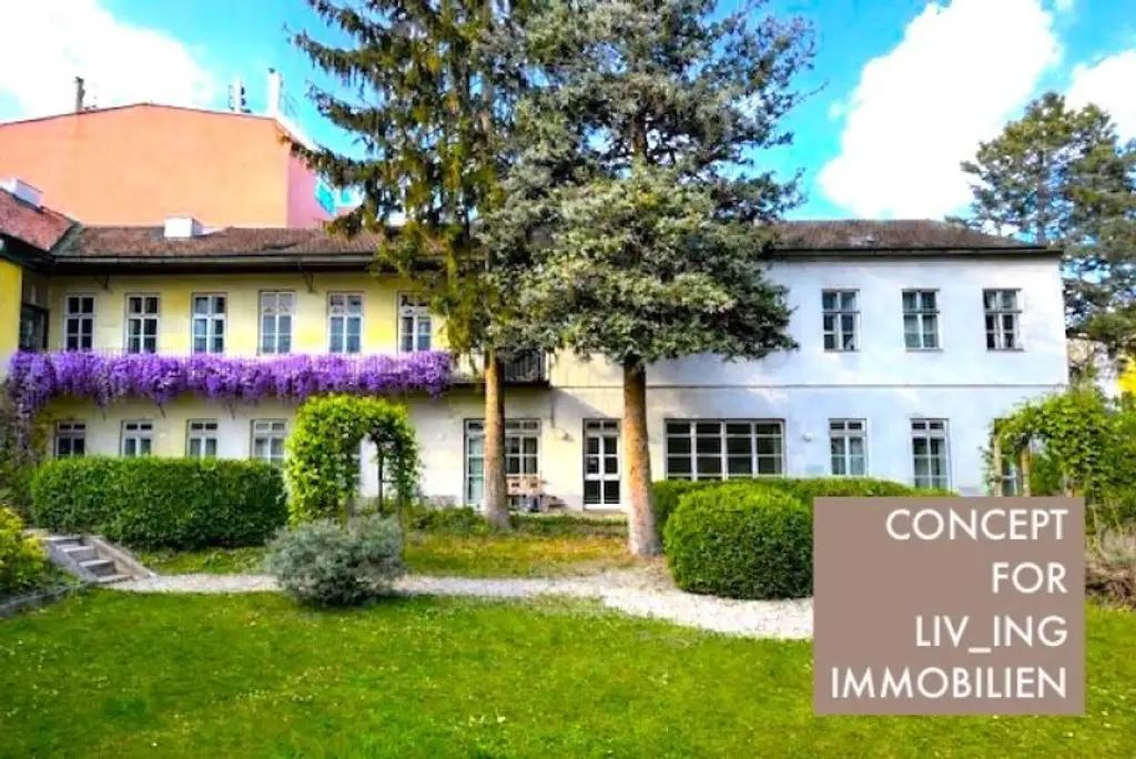 4 Zimmer Altbauflair in Altwiener Fuhrwerkerhaus. 88m2. Idyllischer Allgemeingarten. Sanierungsbedarf. Nahe Schloss Schönbrunn &Hietzing.