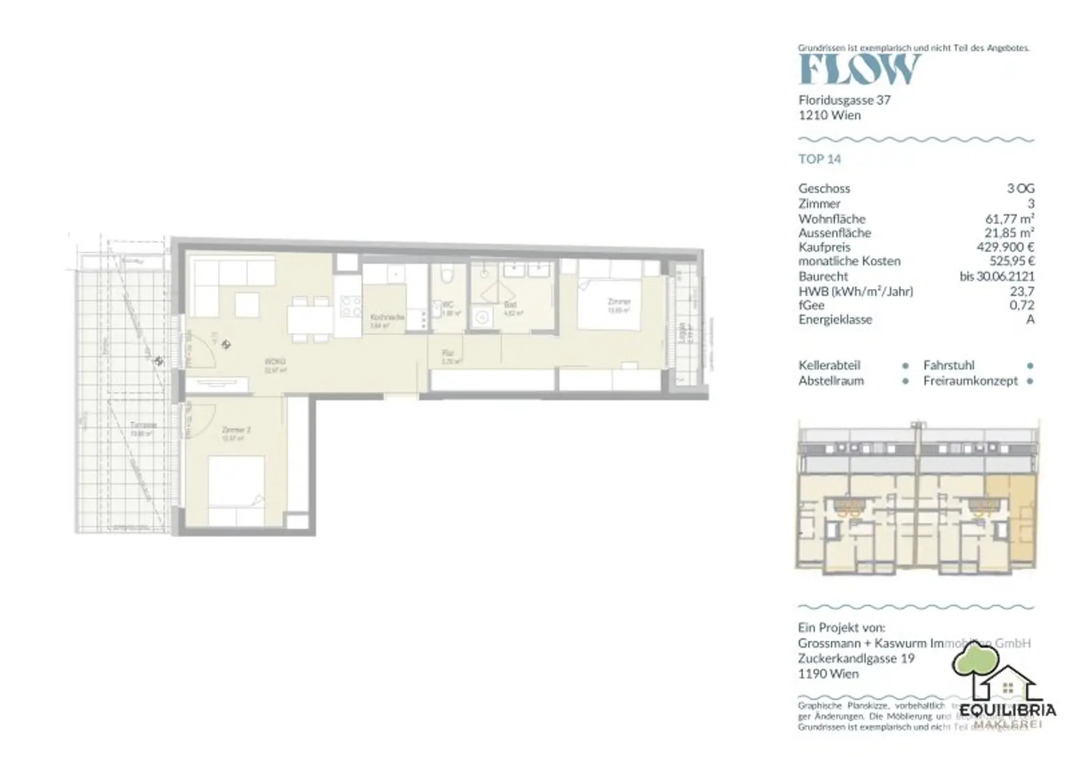 PROVISIONSFREI FÜR DEN KÄUFER! NEUBAU- FERTIGGESTELLTES PROJEKT- KEIN RISIKO!  - Wohnung mit Loggia & Terrasse  bei  der alten Donau!