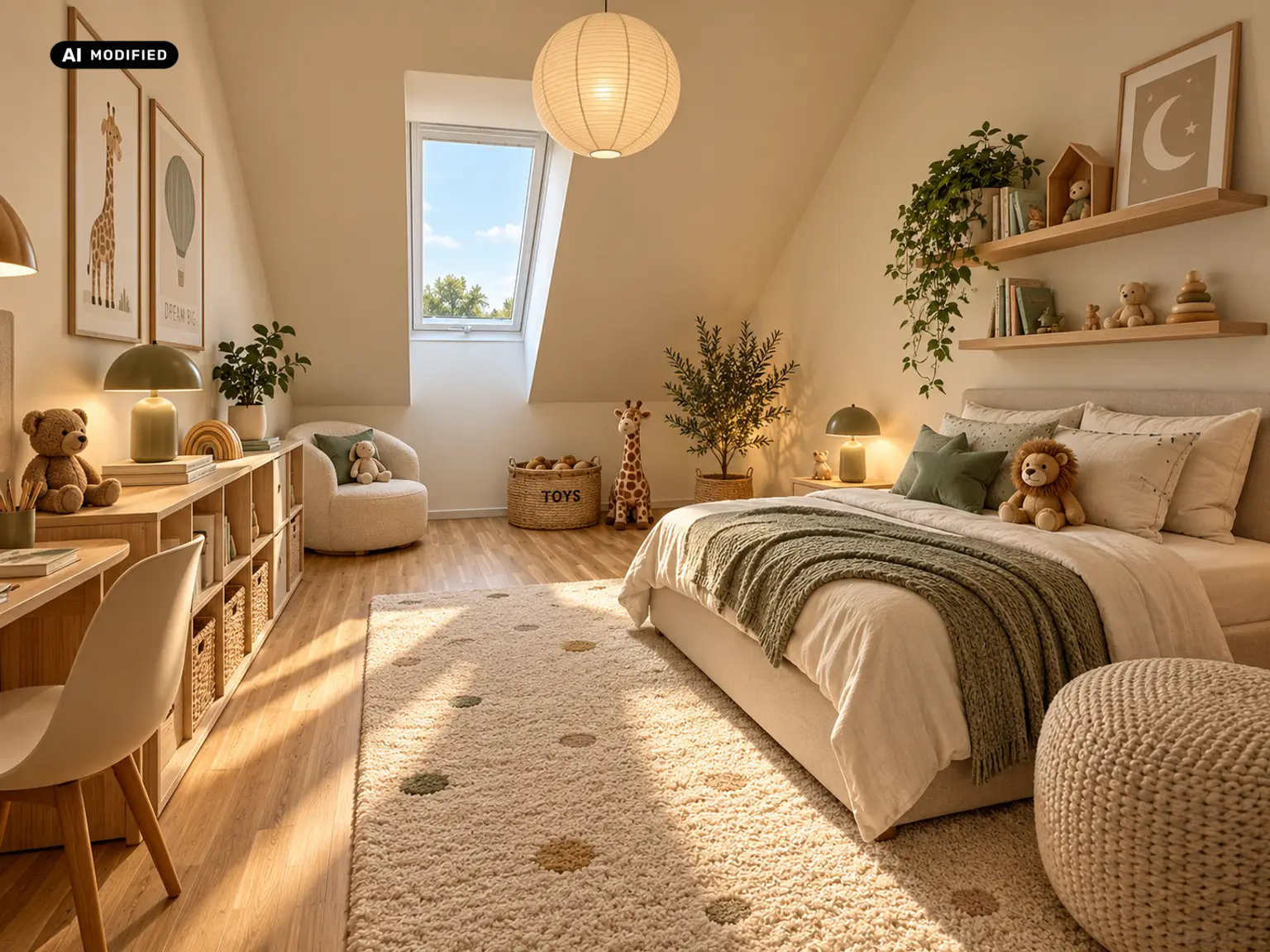 KI-bearbeitet – Kinderzimmer