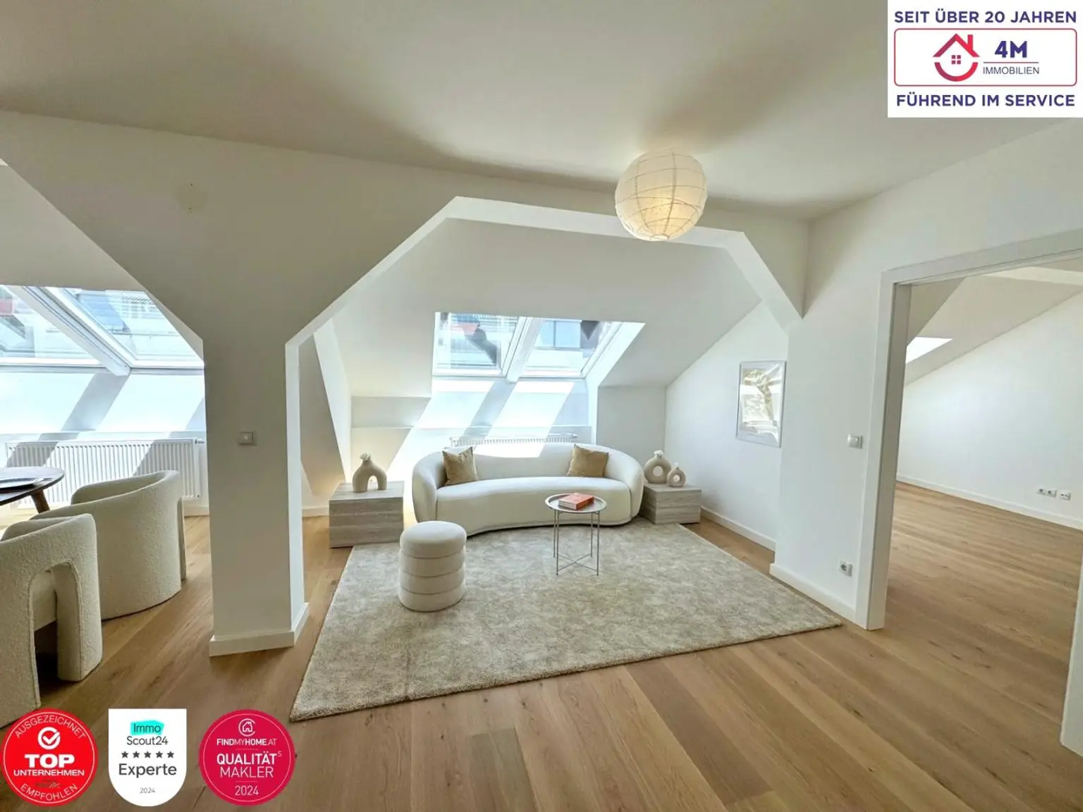 Exklusives Dachgeschoss im Stilaltbau – 132 m² Wohnluxus im 3. Bezirk